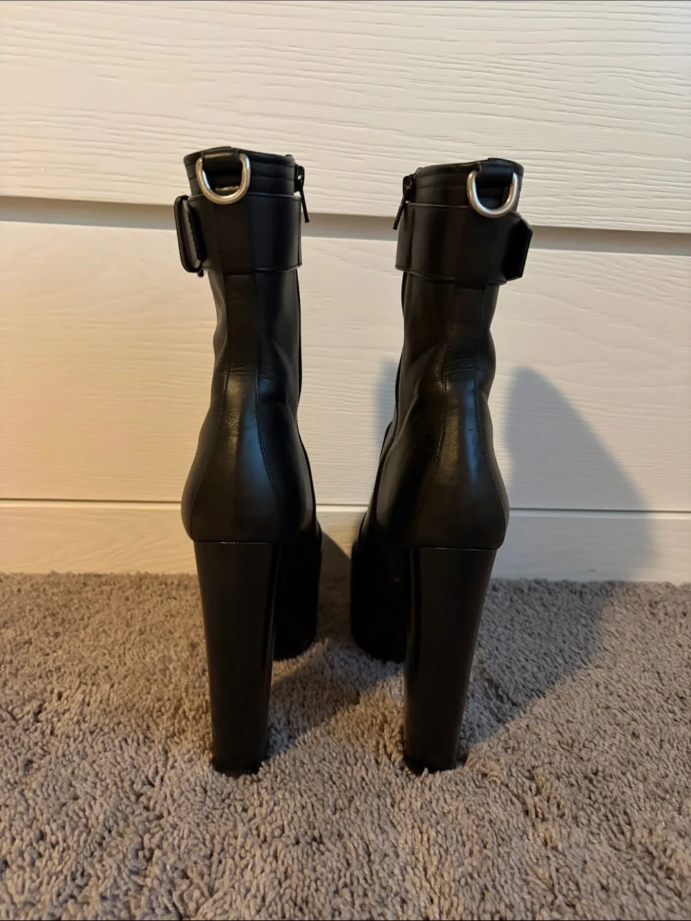 Saint Laurent Black Platform Boots